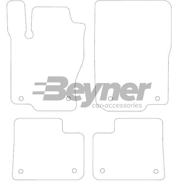 Beyner Pasklare stoffen matten MSV-1474236