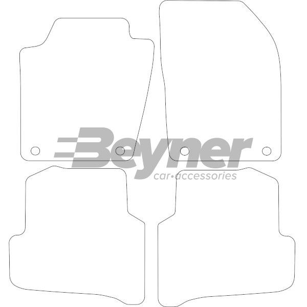 Beyner Pasklare stoffen matten MSV-1475650