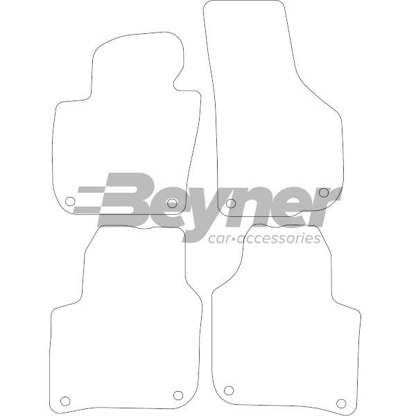 Beyner Pasklare stoffen matten MSV-1475664