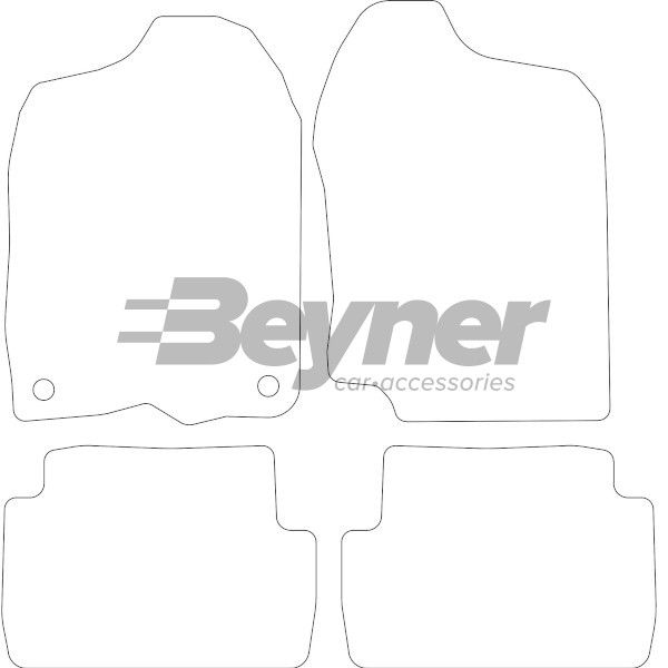 Beyner Pasklare stoffen matten MSV-1475898