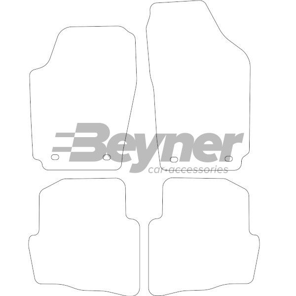 Beyner Pasklare stoffen matten MSV-1476244