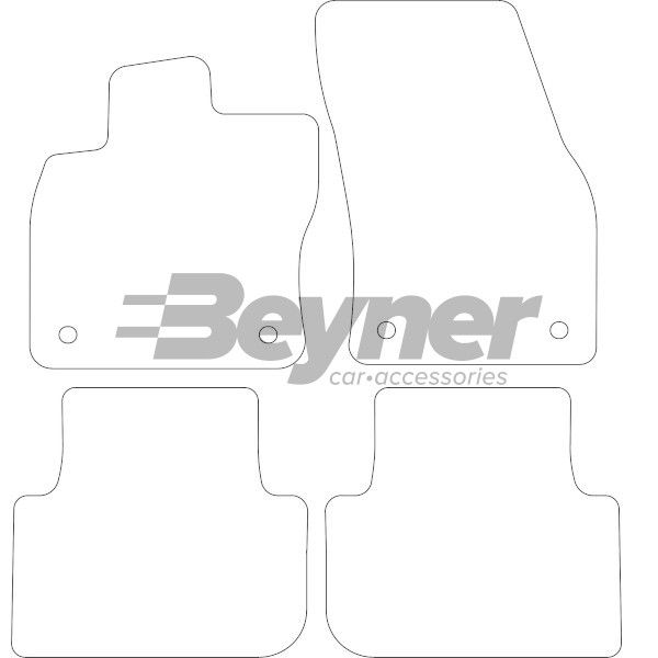 Beyner Pasklare stoffen matten MSV-1476307