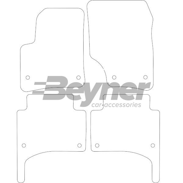 Beyner Pasklare stoffen matten MSV-1476308