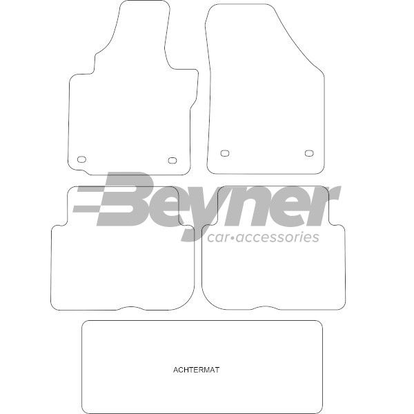 Beyner Pasklare stoffen matten MSV-1476312