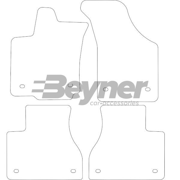 Beyner Pasklare stoffen matten MSV-1476328