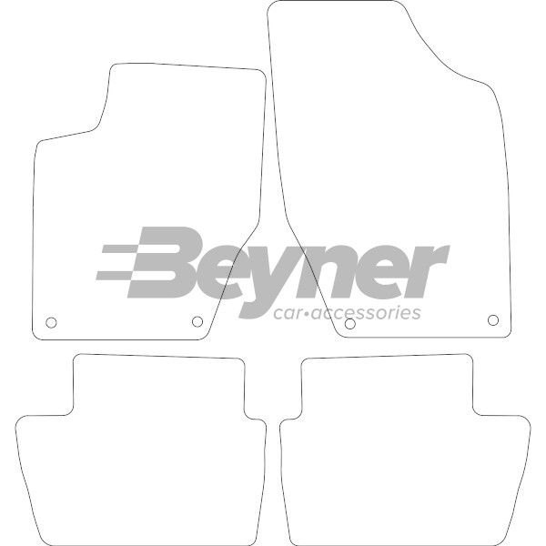 Beyner Pasklare stoffen matten MSV-1476457