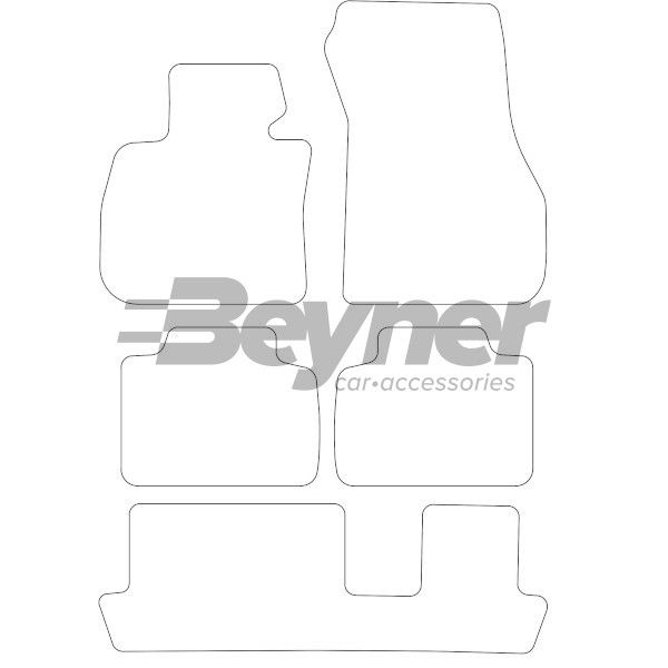 Beyner Pasklare stoffen matten MSV-1478150