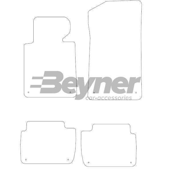 Beyner Pasklare stoffen matten MSV-1478152