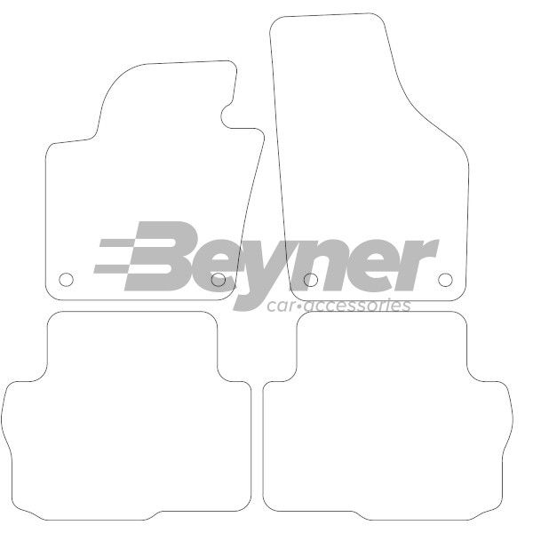 Beyner Pasklare stoffen matten MSV-1479125