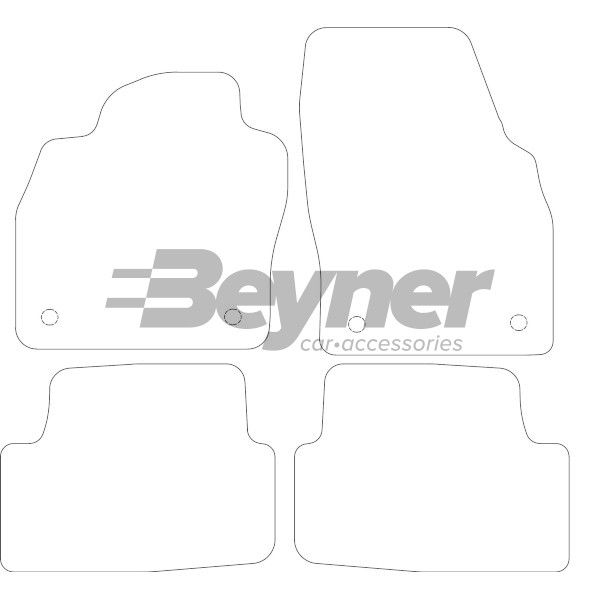 Beyner Pasklare stoffen matten MSV-1479132