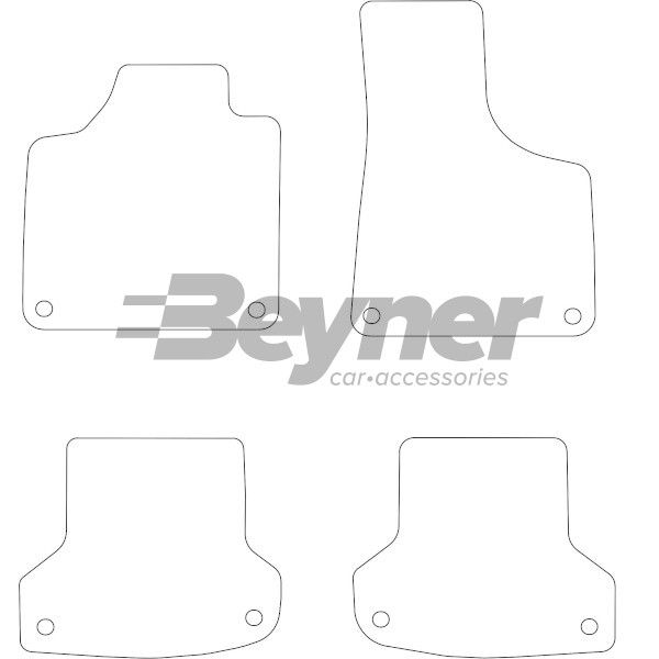 Beyner Pasklare stoffen matten MSV-1479724