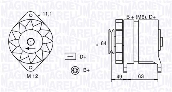 Magneti Marelli Alternator/Dynamo 063321044010