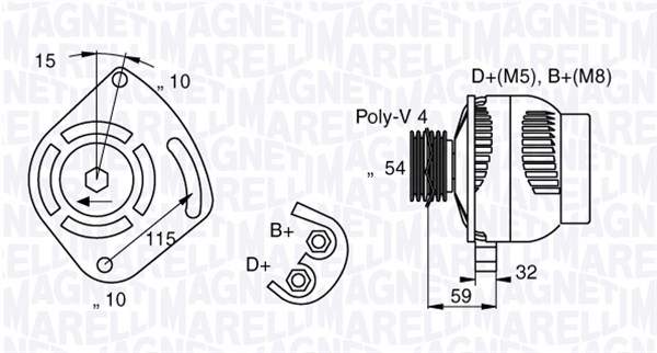 Magneti Marelli Alternator/Dynamo 063377001010