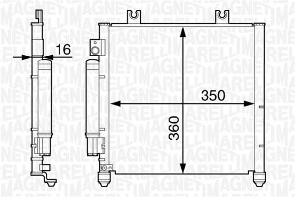 Magneti Marelli Airco condensor 350203357000