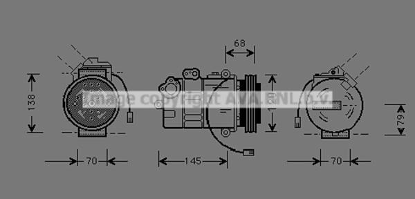 Image of Ava Cooling Airco compressor AIAK011 aiak011_169
