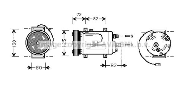 Image of Ava Cooling Airco compressor AIAK178 aiak178_169