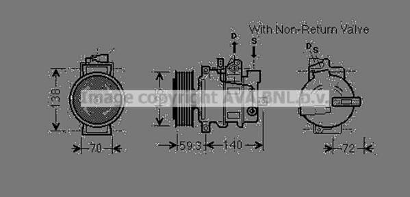Image of Ava Cooling Airco compressor AIAK330 aiak330_169