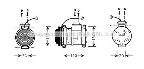Ava Cooling Airco compressor BWK065