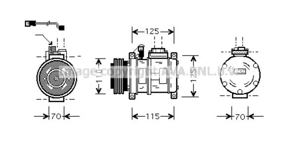 Ava Cooling Airco compressor BWK066