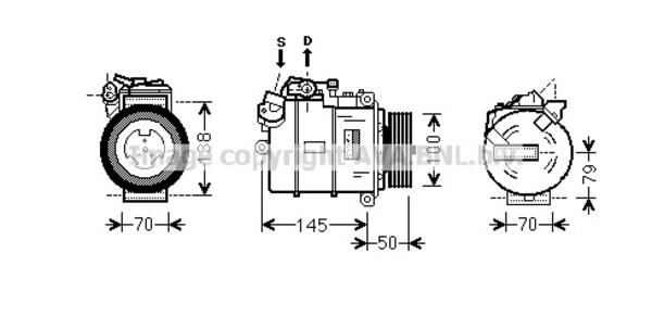 Ava Cooling Airco compressor BWK388