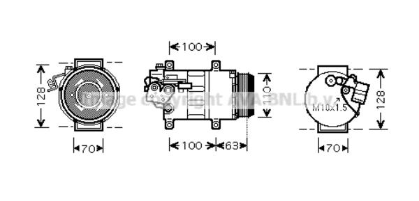 Ava Cooling Airco compressor MSAK434
