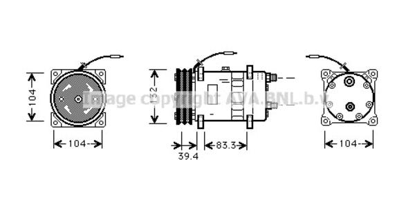 Ava Cooling Airco compressor UVAK047