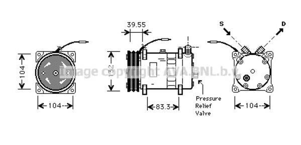Ava Cooling Airco compressor UVAK057
