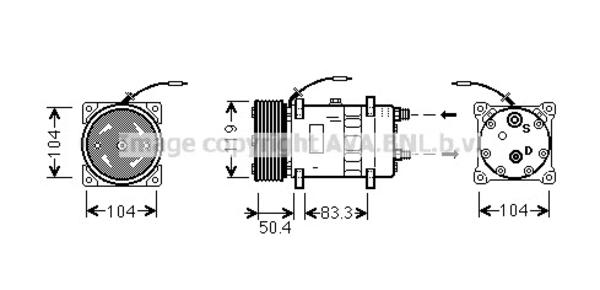 Ava Cooling Airco compressor UVK058
