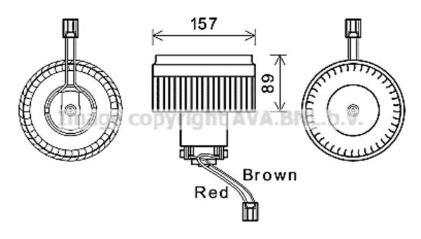 Ava Cooling Kachelventilator/Ventilatormotor VO8176