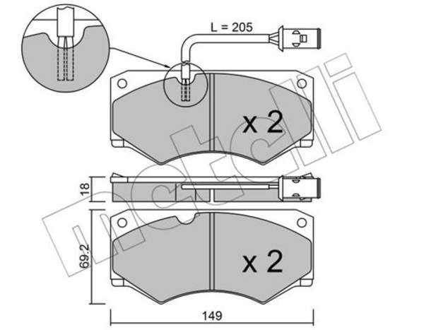 Metelli Remblokset 22-0014-2