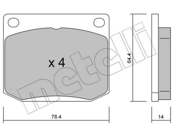 Metelli Remblokset 22-0018-1