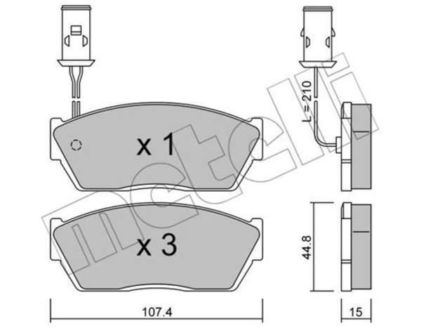 Metelli Remblokset 22-0054-1