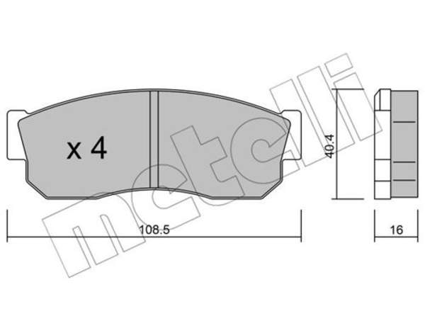 Metelli Remblokset 22-0202-1