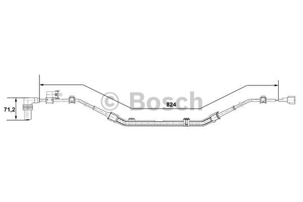 Image of Bosch ABS sensor 0 265 001 275 0265001275_265