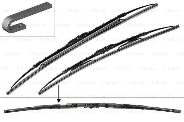 Ruitenwisserblad Bosch 3 397 001 465 465S Twin Spoiler x2