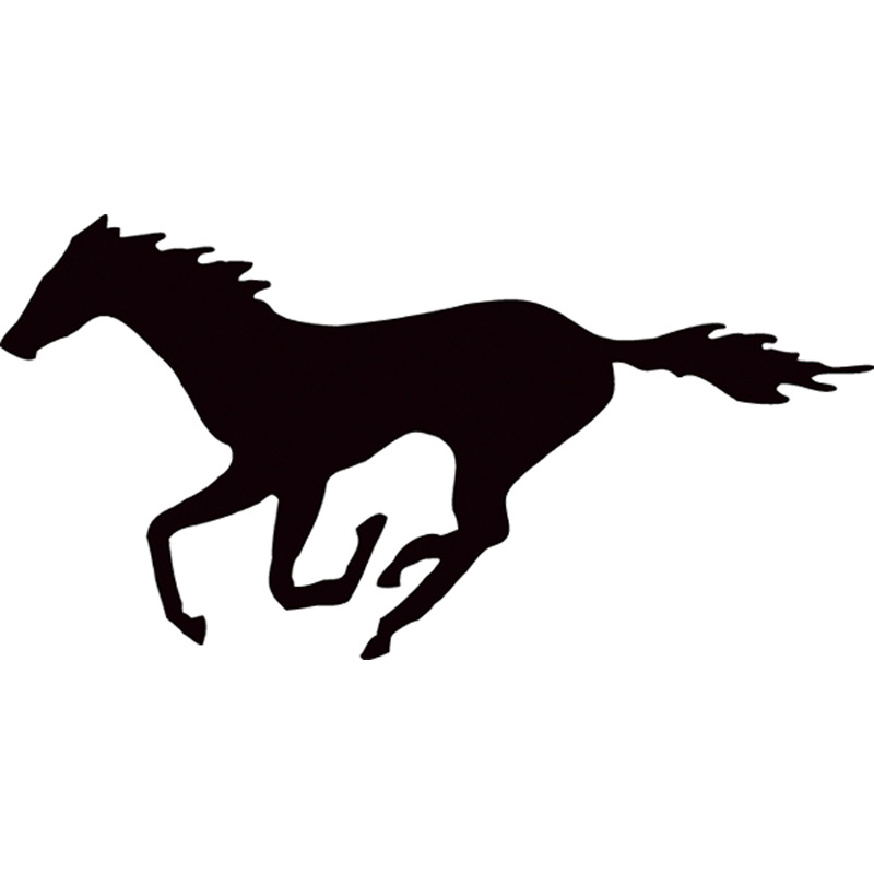 Mijnautoonderdelen Auto Tattoo Galloping Horse black 1 AV 102103
