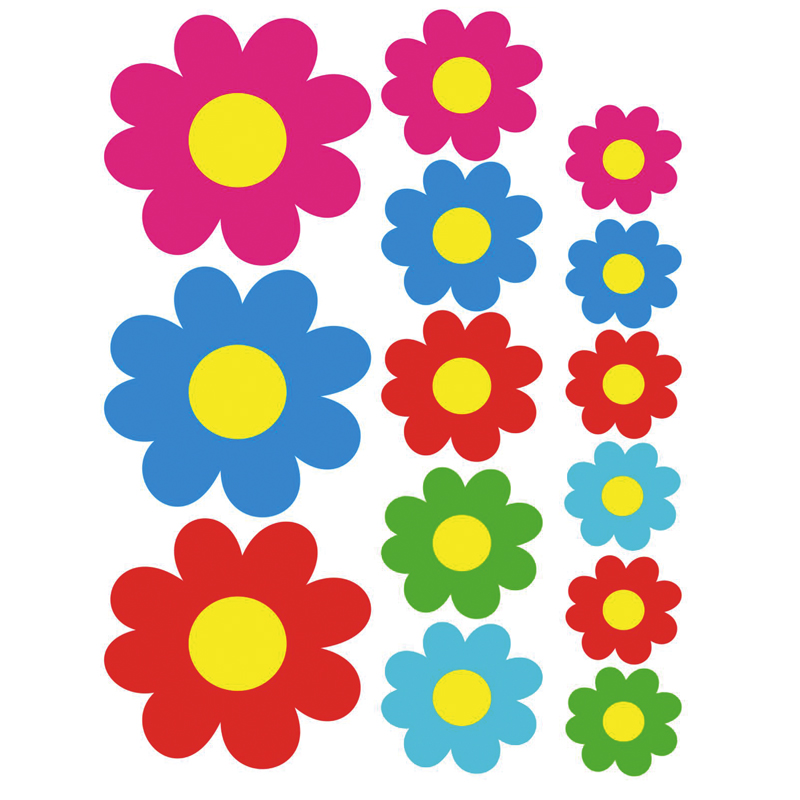 Mijnautoonderdelen Sticker Sheet Coloured Flowers 24,5 AV 109325
