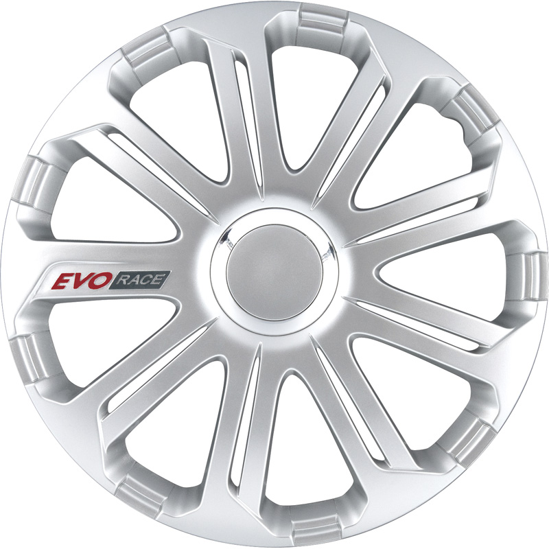 Mijnautoonderdelen Wieldop Set EVO Race 13'' Silver/Ch PP 5143